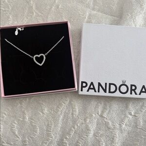 Pandora Silver Heart Necklace